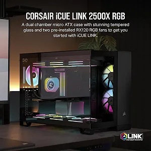 Корпус для ПК CORSAIR iCUE LINK 2500X / RGB / без ПЖ / Чорний synthetic.ua - Фото 1