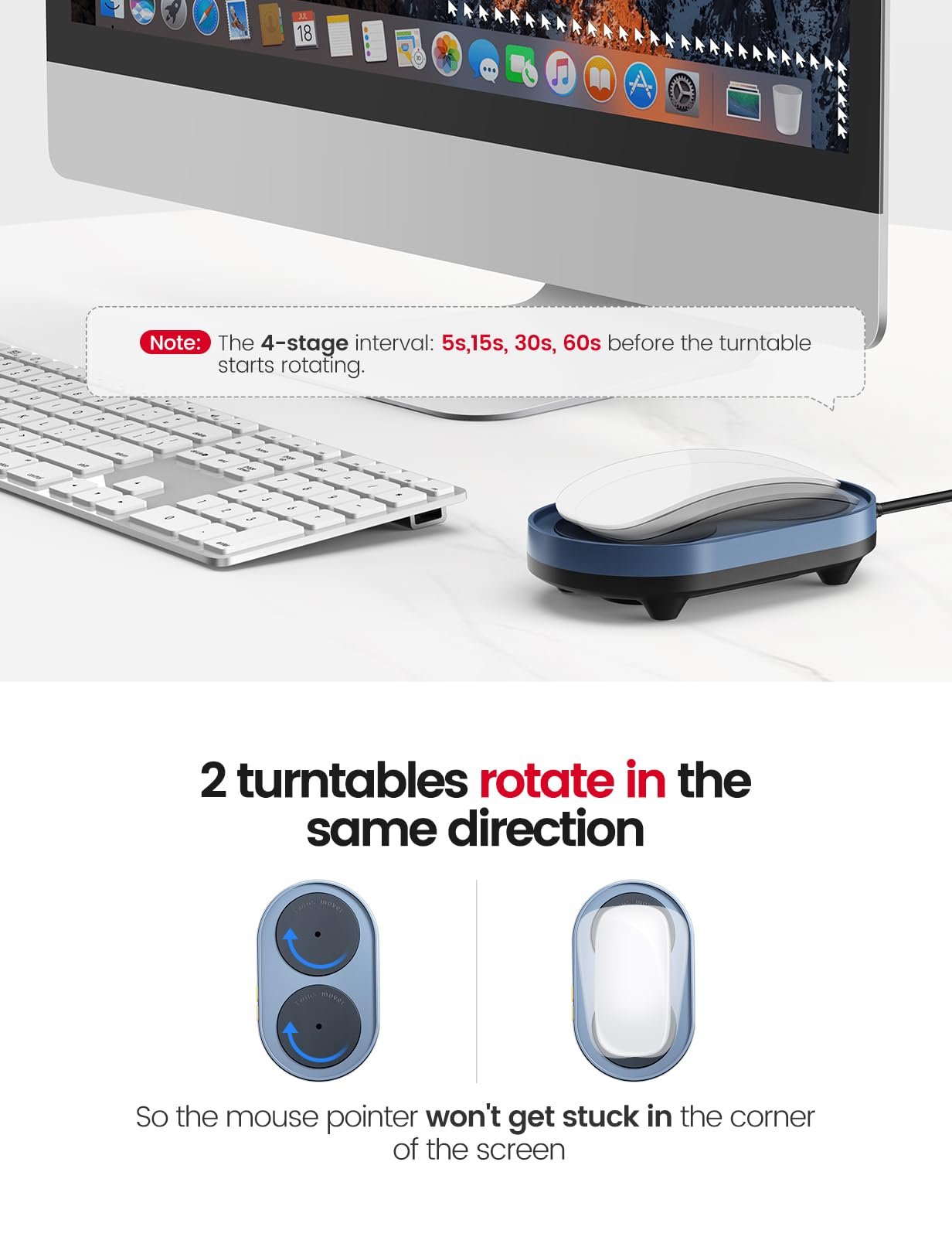 Устройство для перемещения мыши VAYDEER Без необходимости калибровать указатель мыши, необнаружимый, бесшумный шейкер для мыши, имитирует реалистичное движение мыши, с регулируемыми интервалами и переключателем включения/выключения, фото №6