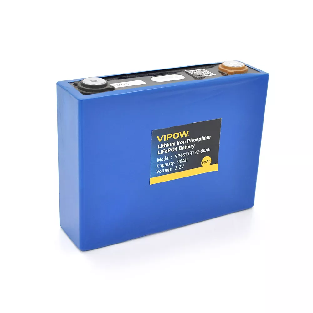 Літій-железо-фосфатний акумулятор Vipow 3.2V 90AH LiFePO4 2000 Циклів, фото №1