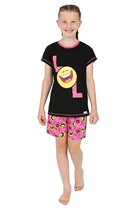 Пижама Emoticon LOL Happy Face Laugh Out Loud для девочек, короткая, 9-15 лет synthetic.ua - Фото 1