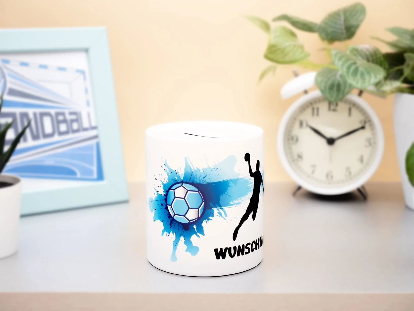 Копилка Керамическая Гандбол Белая, фото №2