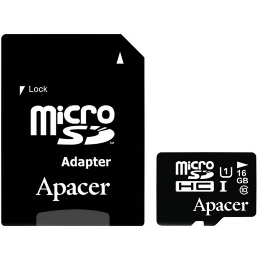 Карта памяти Apacer 16gb microSDHC UHS-I Class10 w/ 1 Adapter RP AP16GMCSH10U1-R, фото №1 Карта памяти Apacer 16gb microSDHC UHS-I Class10 w/ 1 Adapter RP AP16GMCSH10U1-R, фото №1