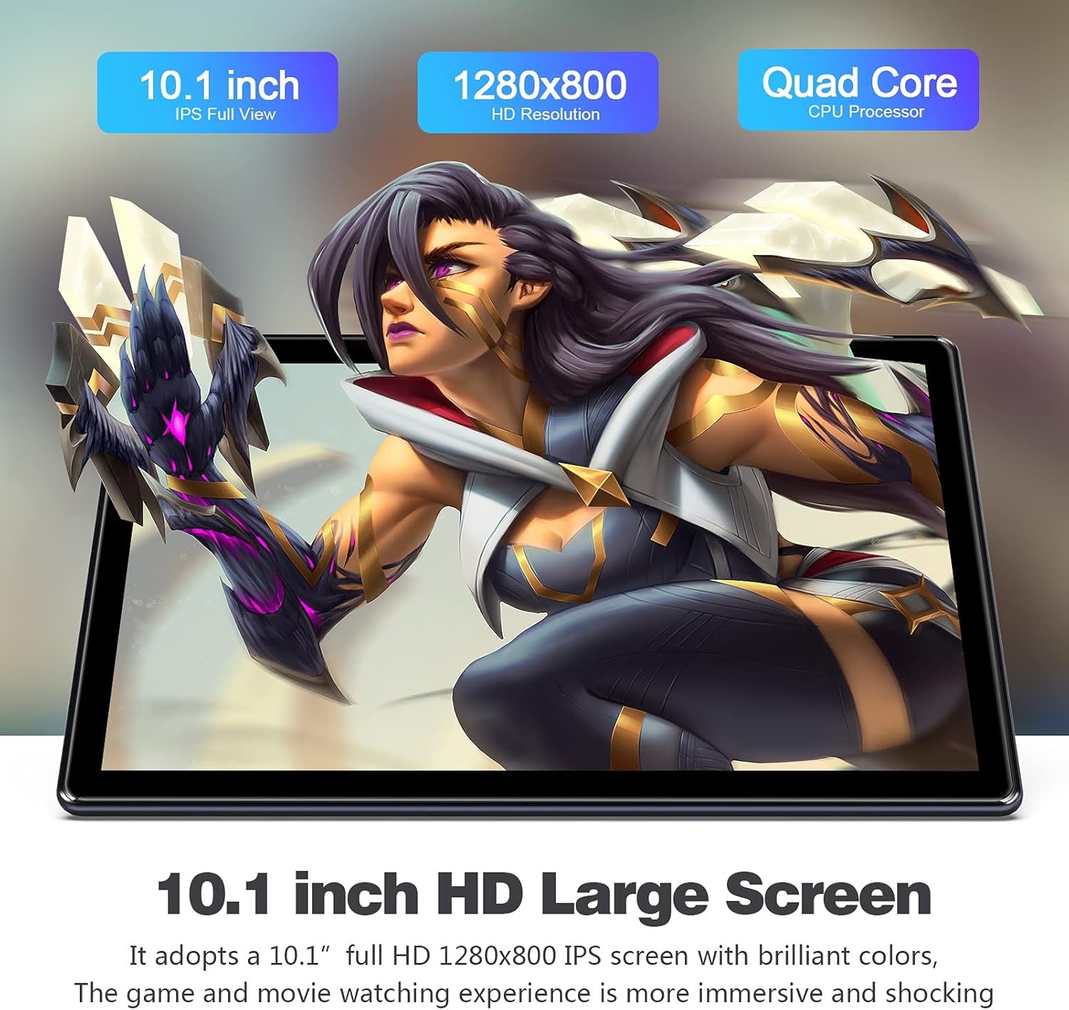 Планшет 10.1" Pritom M10 2+2/64Gb 3G 1-SIM Android 13 6000 mAh Cиній, фото №5