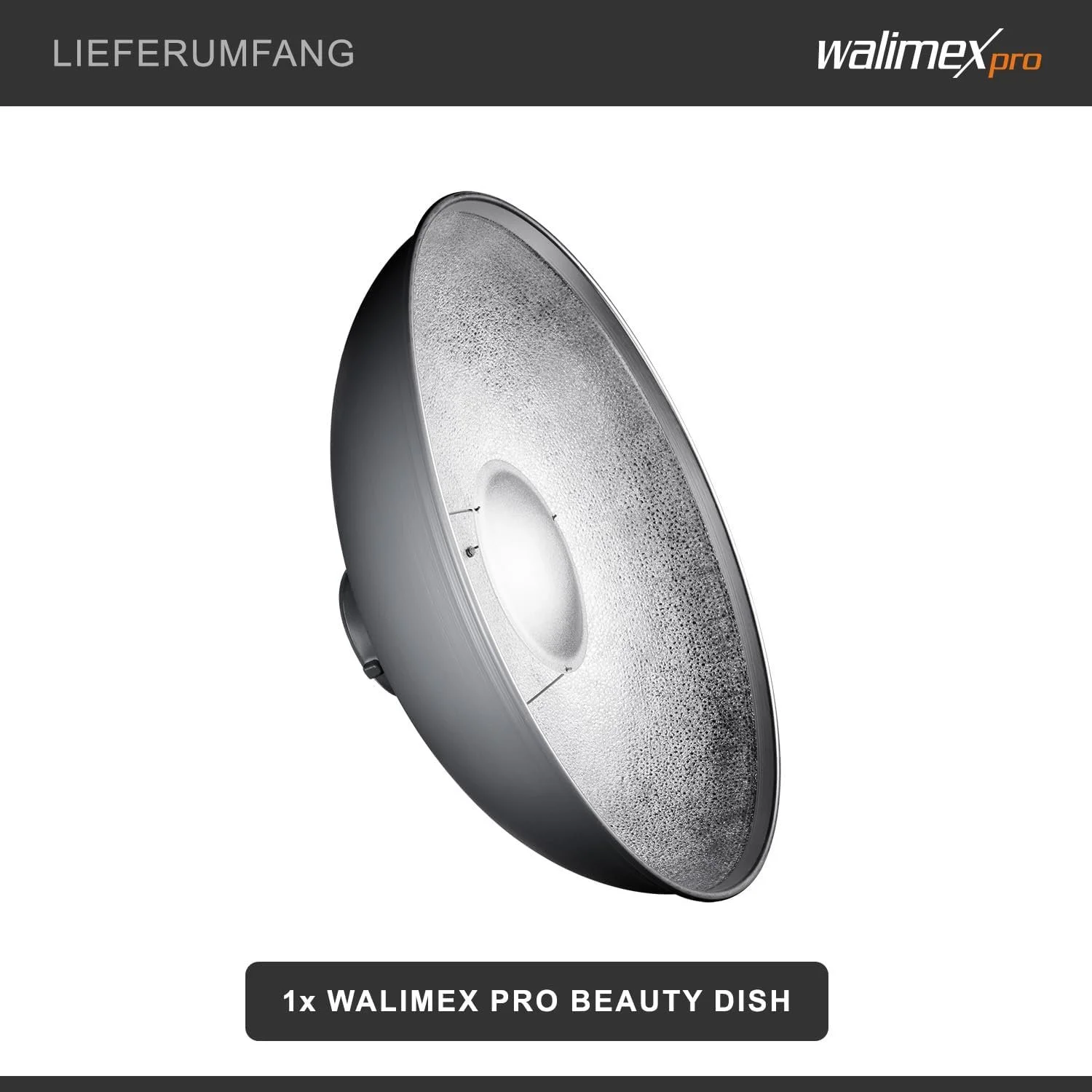 Рефлектор Walimex pro Beauty Dish 40 см Серый, фото №4