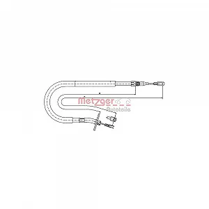 Трос стояночного тормоза METZGER GREENPARTS 10.9875 для MERCEDES-BENZ VAG - Фото 1