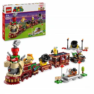 Поезд LEGO Super Mario The Bowser Express Train - Интерактивная игрушка с 2 железнодорожными станциями и 6 фигурками, Брат-молот, Бумм-бумм, 2 Гумбы и 2 Пара-точки - Подарок для мальчиков и девочек от 9 лет - 71437 - Фото 1