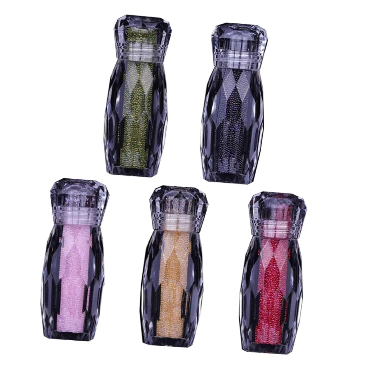 Бисер для ногтей FRCOLOR Аксессуары для маникюра DIY Украшения для ногтей Бриллианты для ногтей Икра для ногтей 3D Наклейки для ногтей Радужный блеск для ногтей Сахарные бусины Стеклянные кристаллы, пачка из 15 штук, фото №6