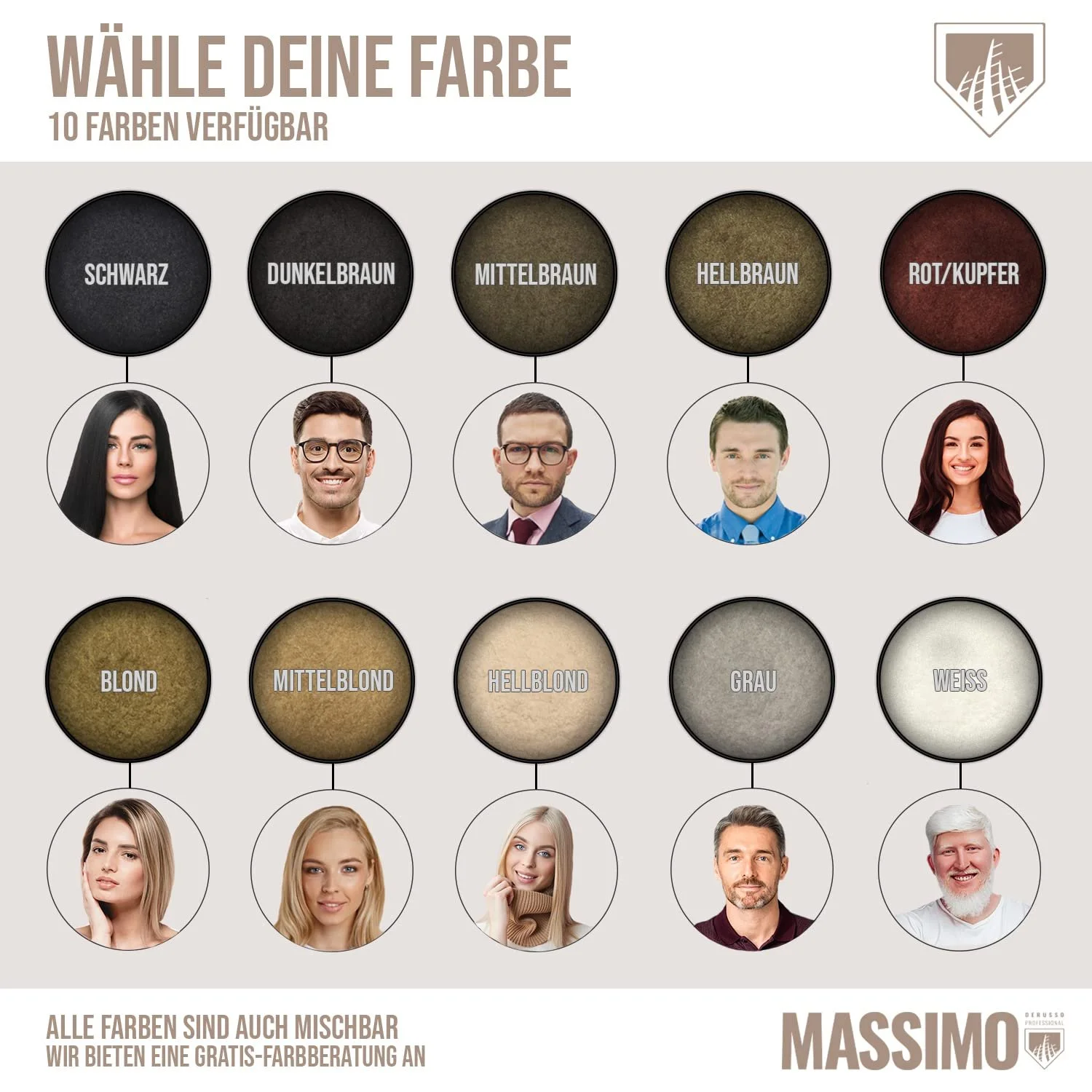 Волокна для волосся MASSIMO Derusso Professional 25 г для загущення та маскування випадіння волосся, середньо-коричневий колір, фото №5