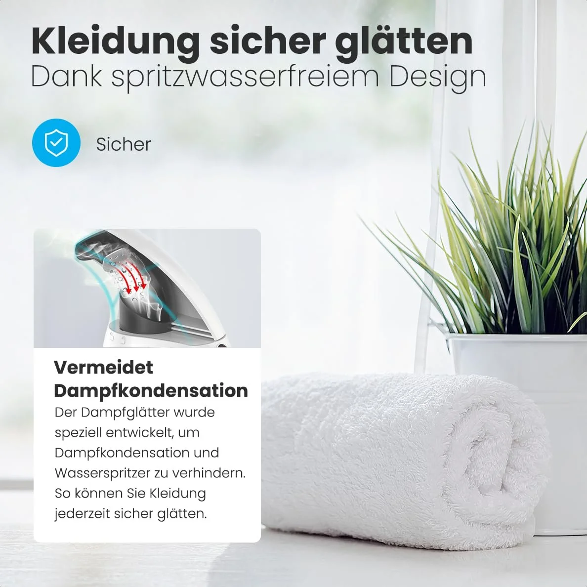 Отпариватель-щетка Auronic 180 мл White, фото №5