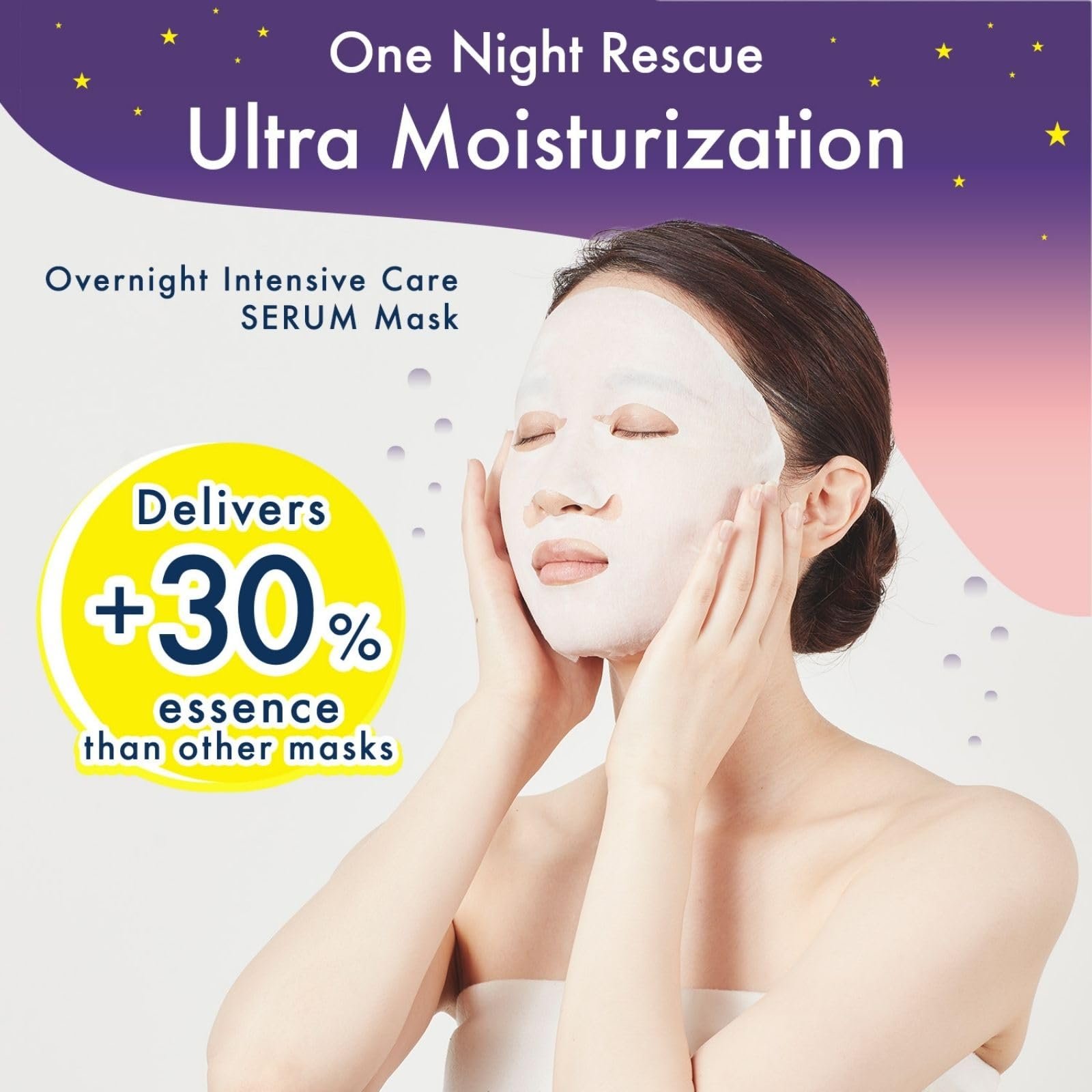 Маска для обличчя Lululun One Night Rescue Transparency One Night C 3K - 5 шт, фото №2