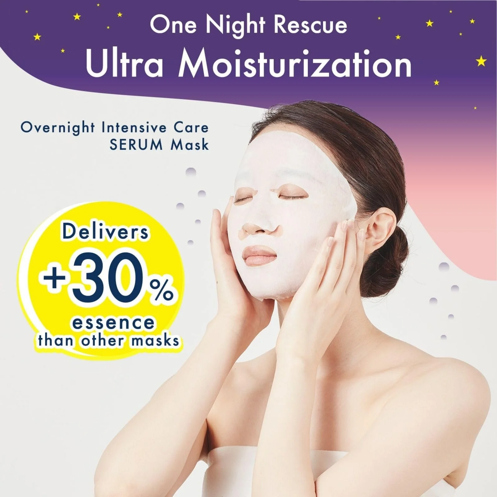 Маска для лица Lululun One Night Rescue Transparency One Night C 3K - 5 шт, фото №2