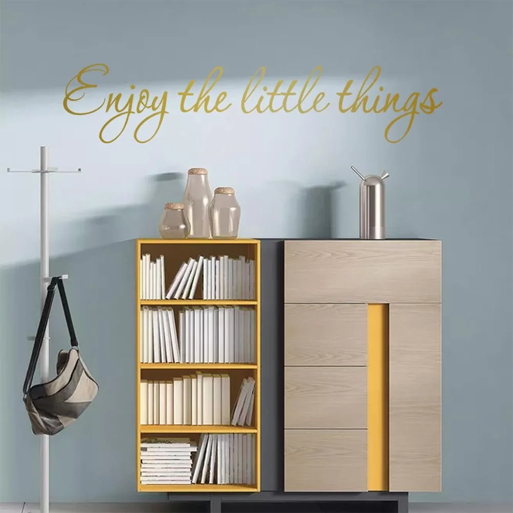 Настінна наклейка Enjoy the Little Things Цитата для вітальні та передпокою, фото №5 Настінна наклейка Enjoy the Little Things Цитата для вітальні та передпокою, фото №5