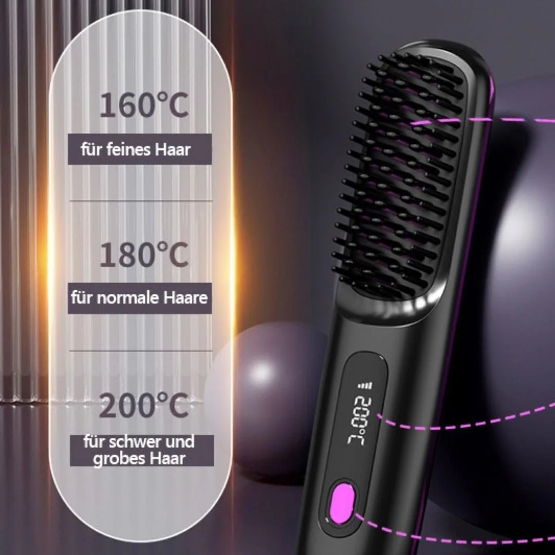 Щітка для укладки Clinora 2.0 бездротова 5200 mAh 160/180/200 °C Керамічна Компактна, фото №5