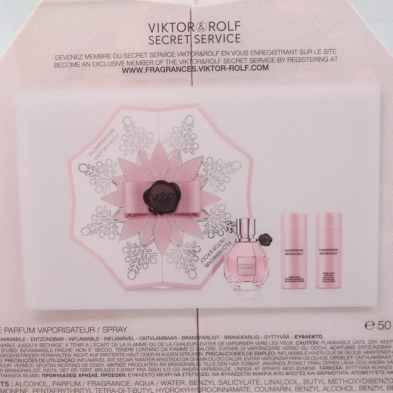 Набір Viktor & Rolf Flowerbomb 50 мл Парфумована вода 50 мл Лосьйон для тіла 50 мл Гель для душу, фото №3