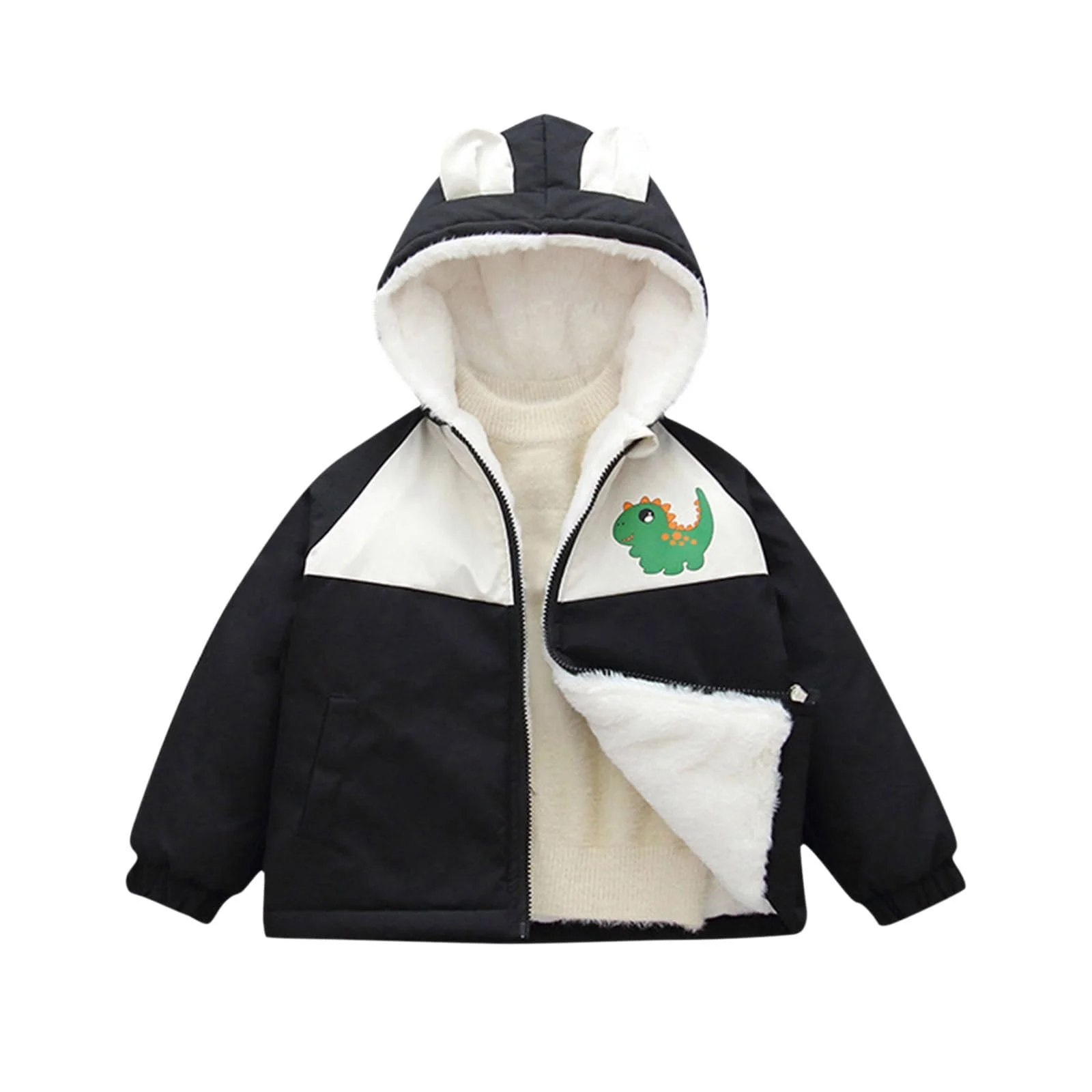 Детская зимняя куртка Generisch Средняя и маленькая детская зимняя куртка для улицы Длиннорукавная куртка с капюшоном Повседневная уличная куртка Верхняя одежда для девочек Переходная куртка, фото №1