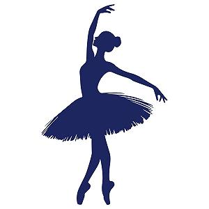 Наклейка на стіну GRAZDesign Балерина Силует 79 x 50 см Синій synthetic.ua - Фото 1