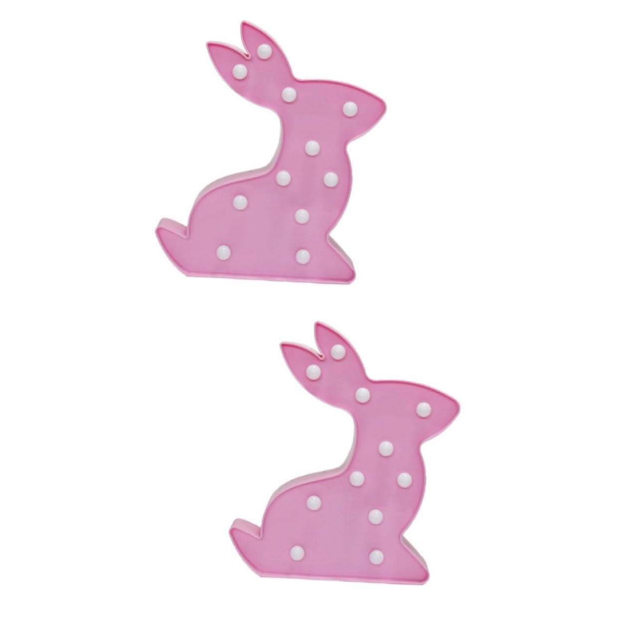 Ночник Housoutil 2 x Marquee Bedside Lamp Rabbit LED Декоративная Светодиодная Лампа Кролик Розовая, фото №1