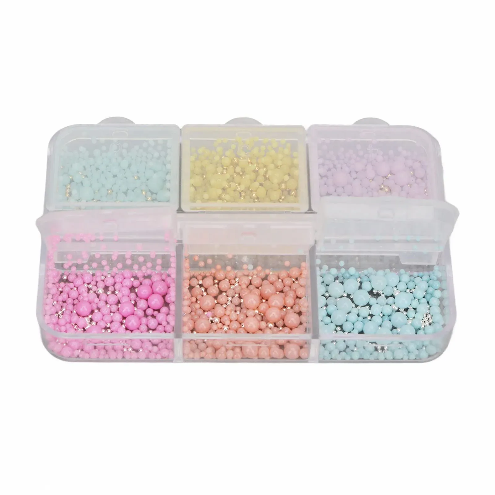 Прикраса для нігтів (5 коробок) Різнокольорові маленькі круглі, фото №6
