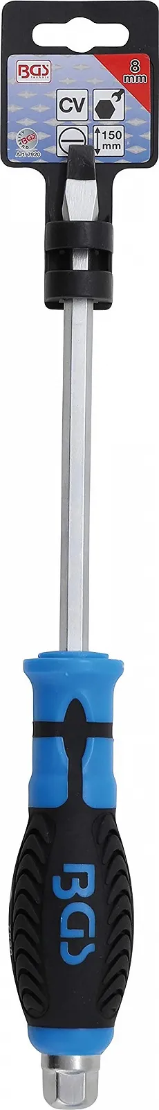 Викрутка шліцьова BGS 7920 8 x 150 мм з шестигранником, 1 шт., фото №2