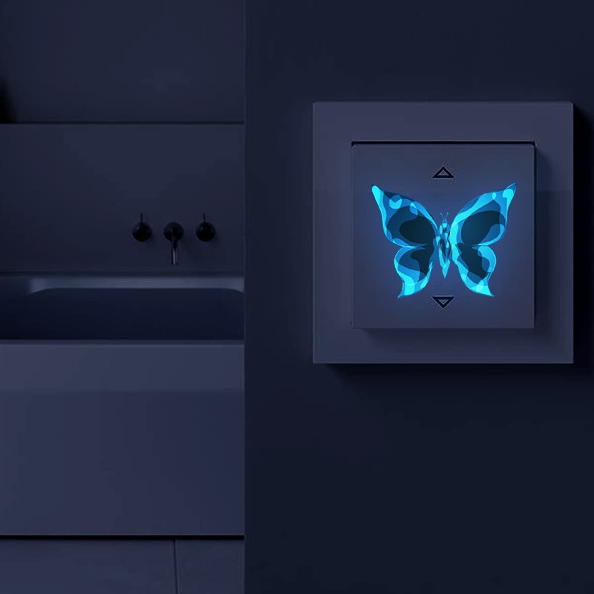 Наклейка на стіну HGDESIGN Luminous Wall Sticker Blue Butterfly Version A Синя, фото №6