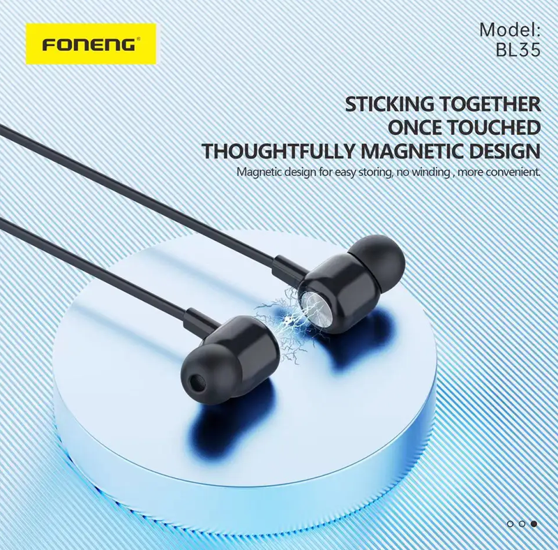 Беспроводные наушники на шею FONENG Sport Neckband BL35, фото №8 Беспроводные наушники на шею FONENG Sport Neckband BL35, фото №8