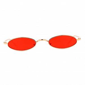 Унісекс окуляри Chic Vintage COLLBATH з червоними лінзами та вузькою металевою оправою для активного відпочинку, червоний, M - Фото 1