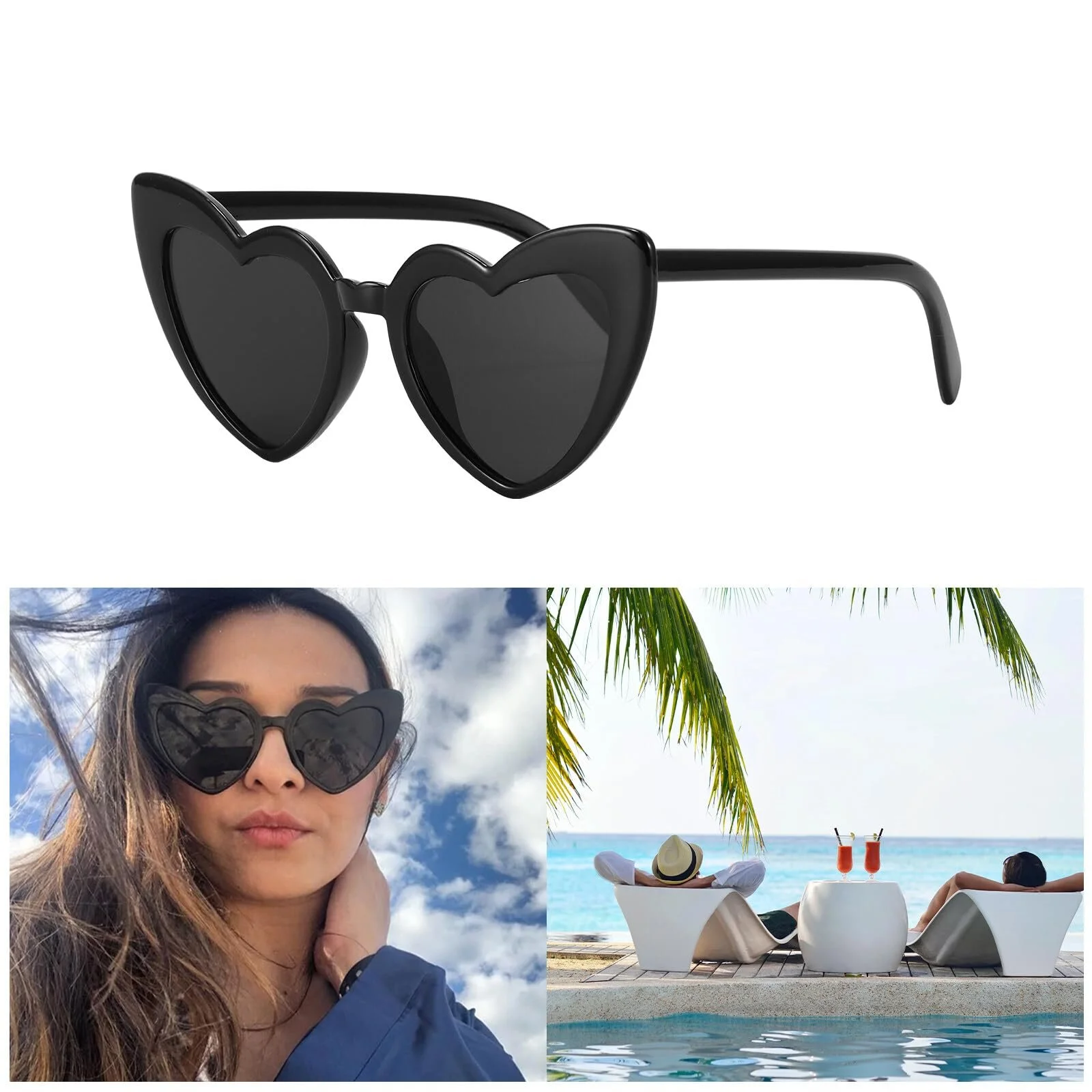 Сонцезахисні Окуляри Серце OUZHOU (2 шт.), фото №2