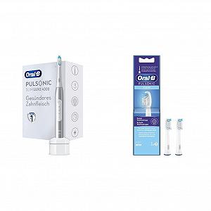 Зубна щітка електрична звукова Oral-B Pulsonic Slim Luxe 4000 Platinum та змінні головки Pulsonic Clean, 2 шт. (в упаковці 1 шт.) - Фото 1