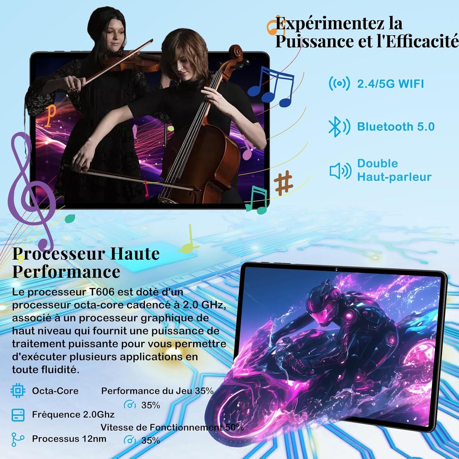 Планшет 11" Ziovo Z128 8+16/256Gb 8 ядер Android 14 8000 mAh Серый, фото №6