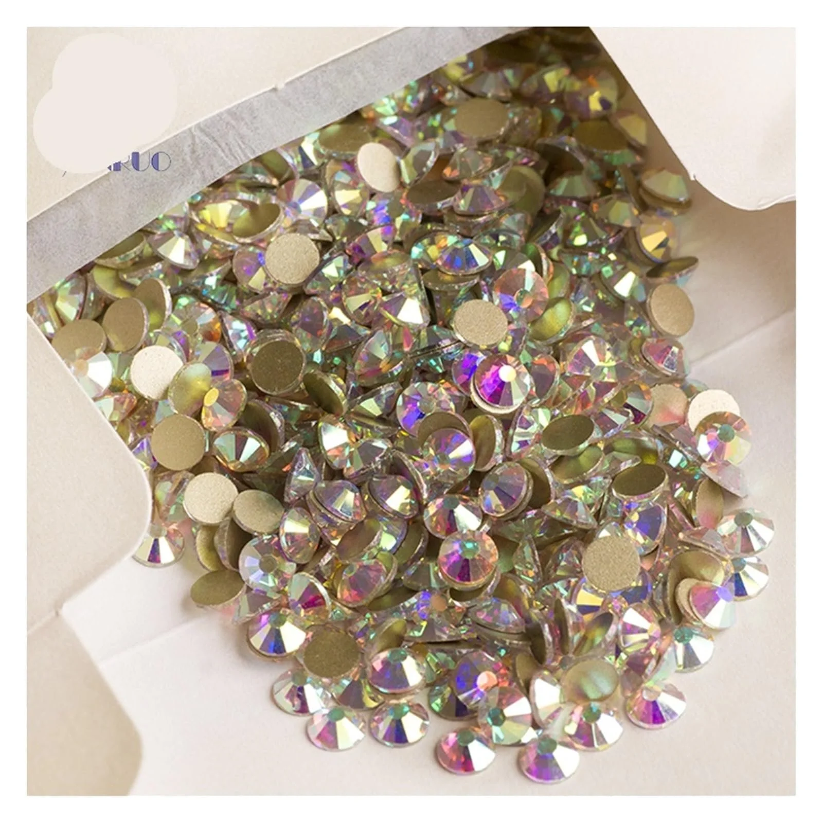 Стрази AB-кристали, плоска задня частина (SS16, 1440 шт.), AB SS40, 144 шт., фото №2 Стрази AB-кристали, плоска задня частина (SS16, 1440 шт.), AB SS40, 144 шт., фото №2