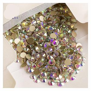 Стразы AB-кристаллы, плоская задняя часть (SS16, 1440 шт.), AB SS40, 144 шт. synthetic.ua - Фото 1