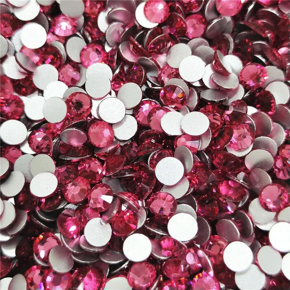 Стрази скло, розміри SS3~SS20, без термофіксації, для DIY дизайну нігтів - - ss12, 1440 шт, фото №5