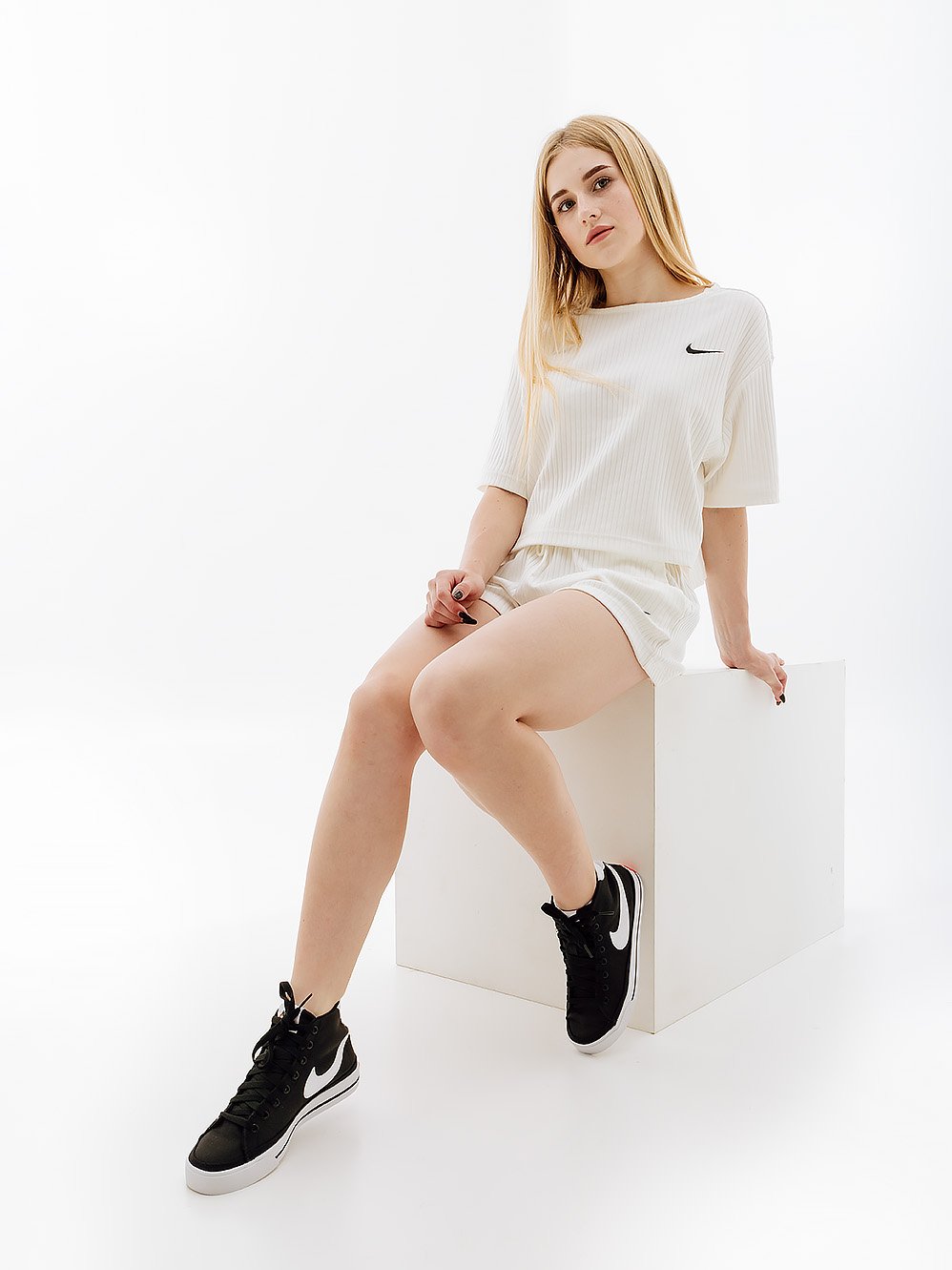 Футболка Nike W NSW RIB JRSY SS TOP L, фото №4