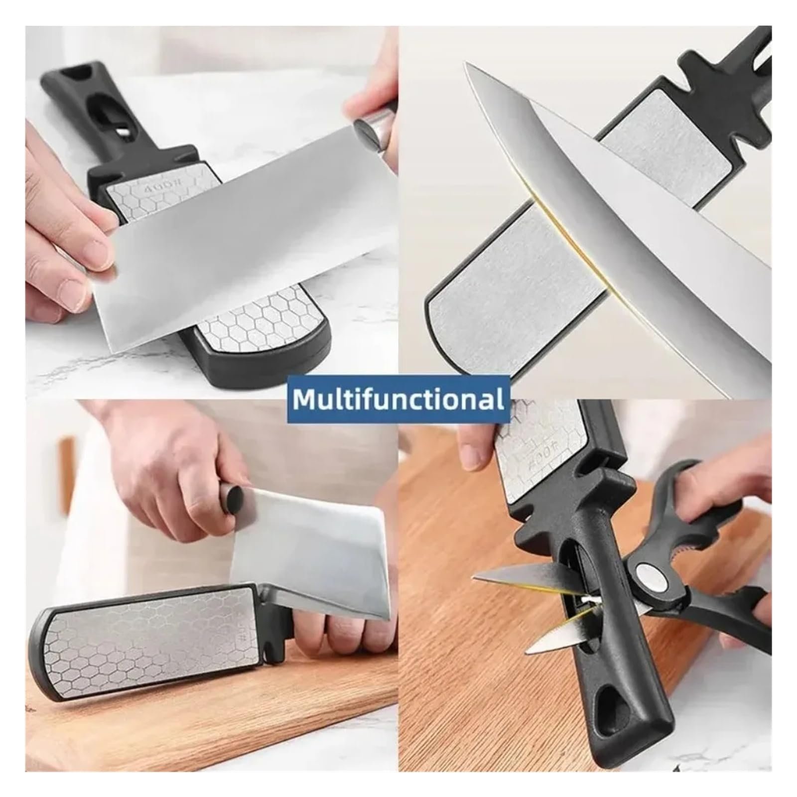 Точилка для ножей 5 в 1 400/1000 двухсторонняя вольфрамовая сталь и керамика, фото №5