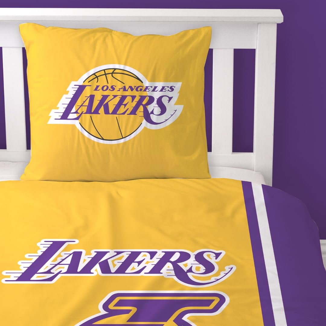 Комплект постільної білизни Character World Lakers 135 x 200 см, Los Angeles Lakers, 100% Бавовна, фото №4