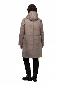 Пальто Ulla Popken З капюшоном з штучної овчини synthetic.ua - Фото 1