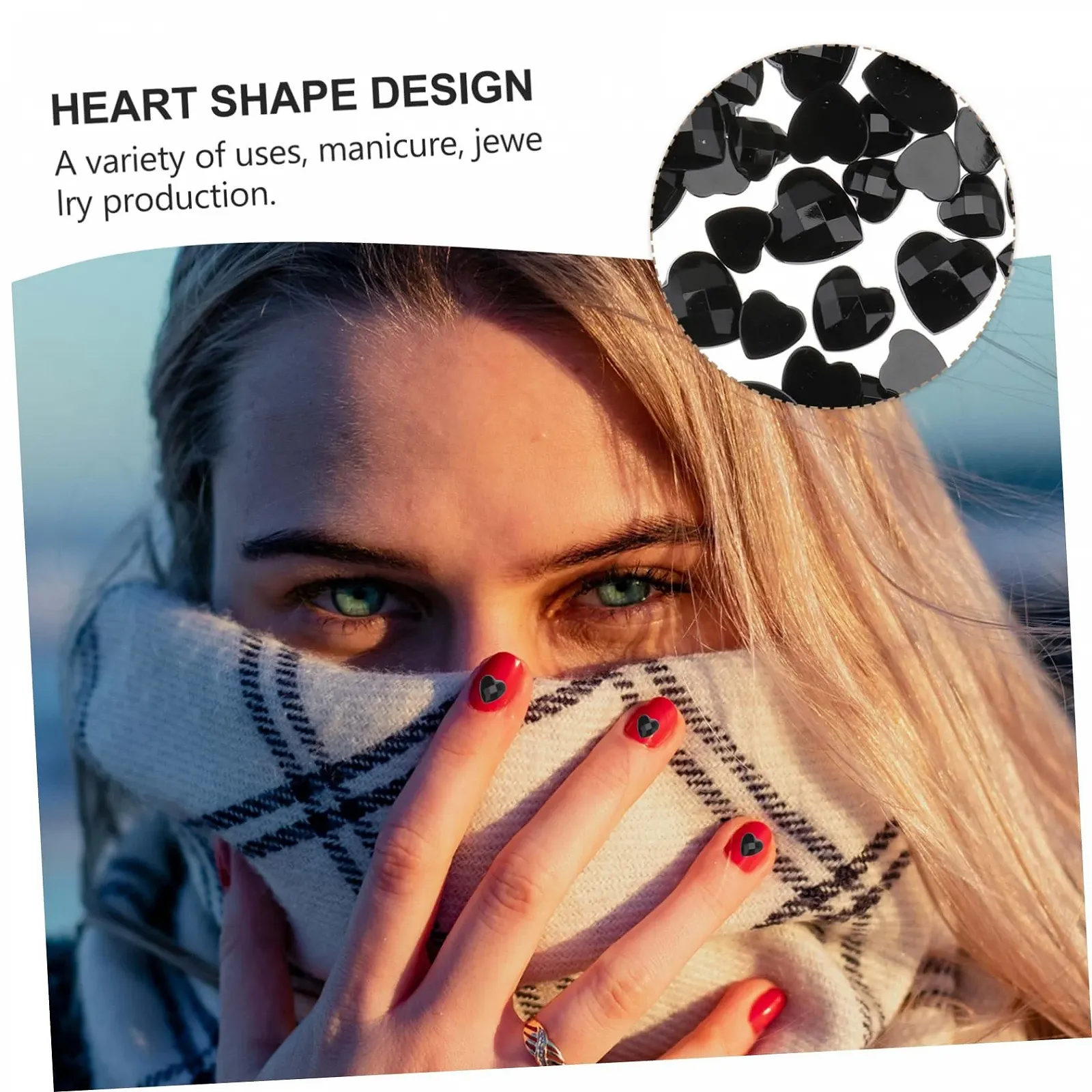 Прикраса для нігтів Серце,, фото №8