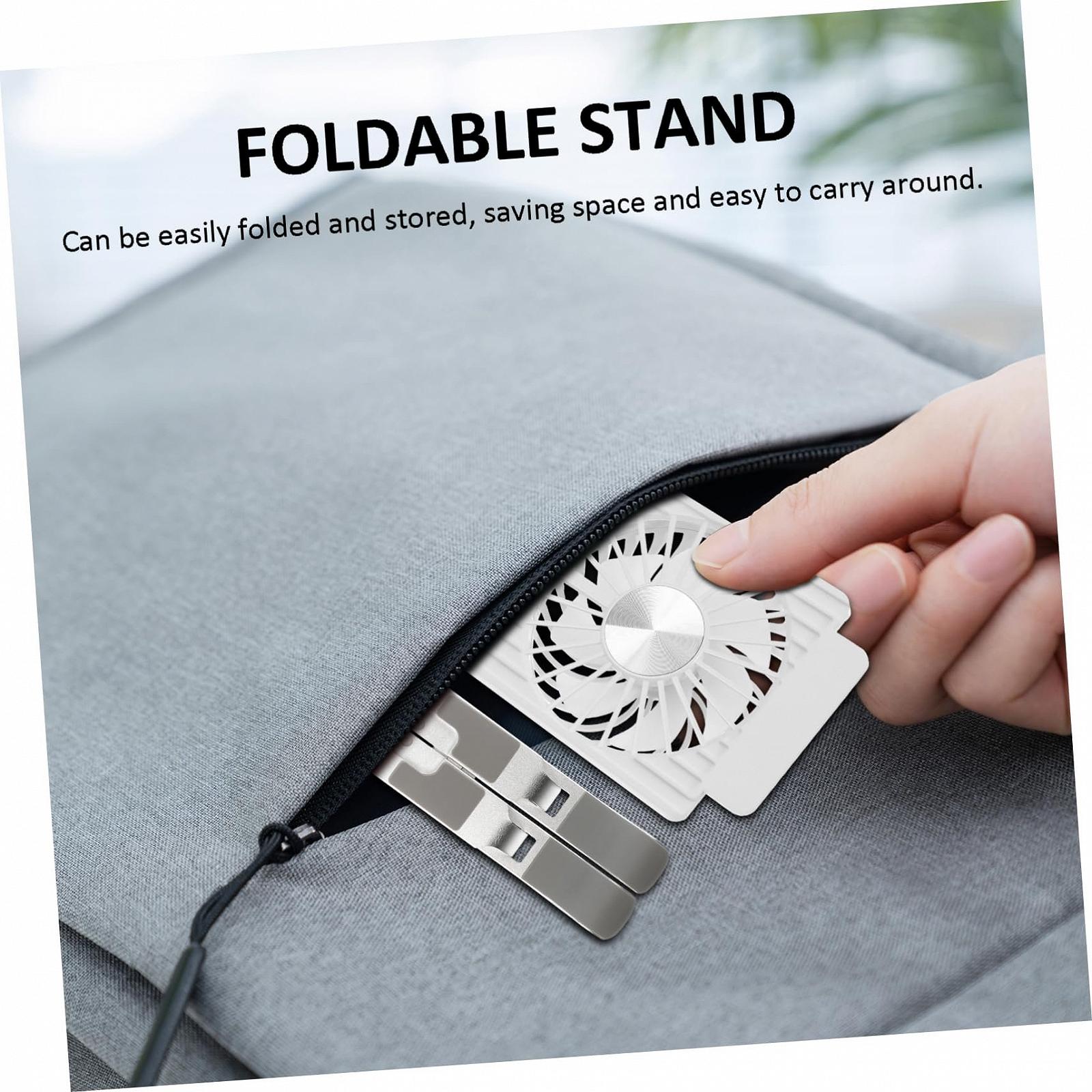 Регулируемая Подставка для Ноутбука UKCOCO с Вентиляторами Алюминиевая Охлаждающая Подкладка для Стола Эффективное Охлаждение Ноутбука Эргономичная Высота Стабильная Подставка, фото №5