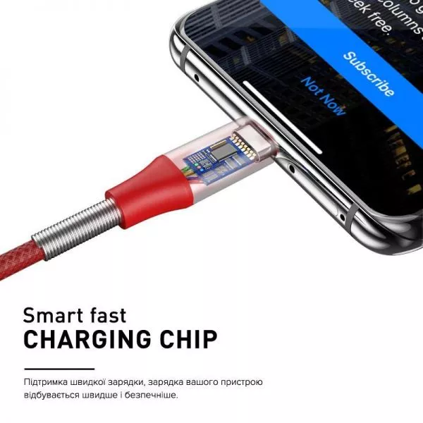 Кабель Luxe Cube Armored USB-Lightning 1м красный 8886668686099, фото №3
