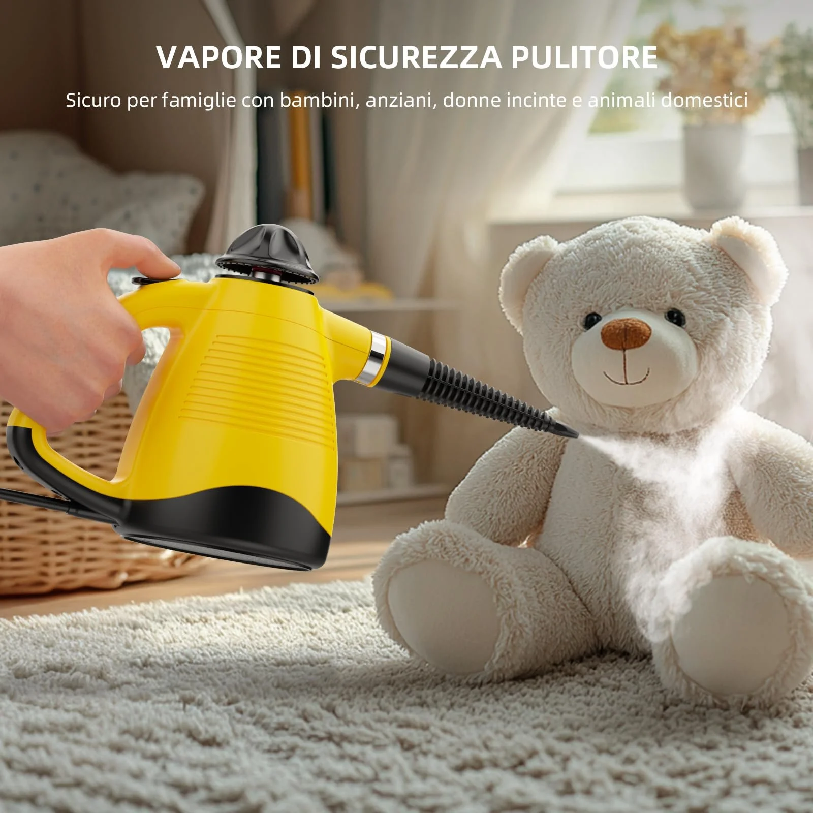 Пароочисник 900 Вт 8 аксесуарів, фото №3