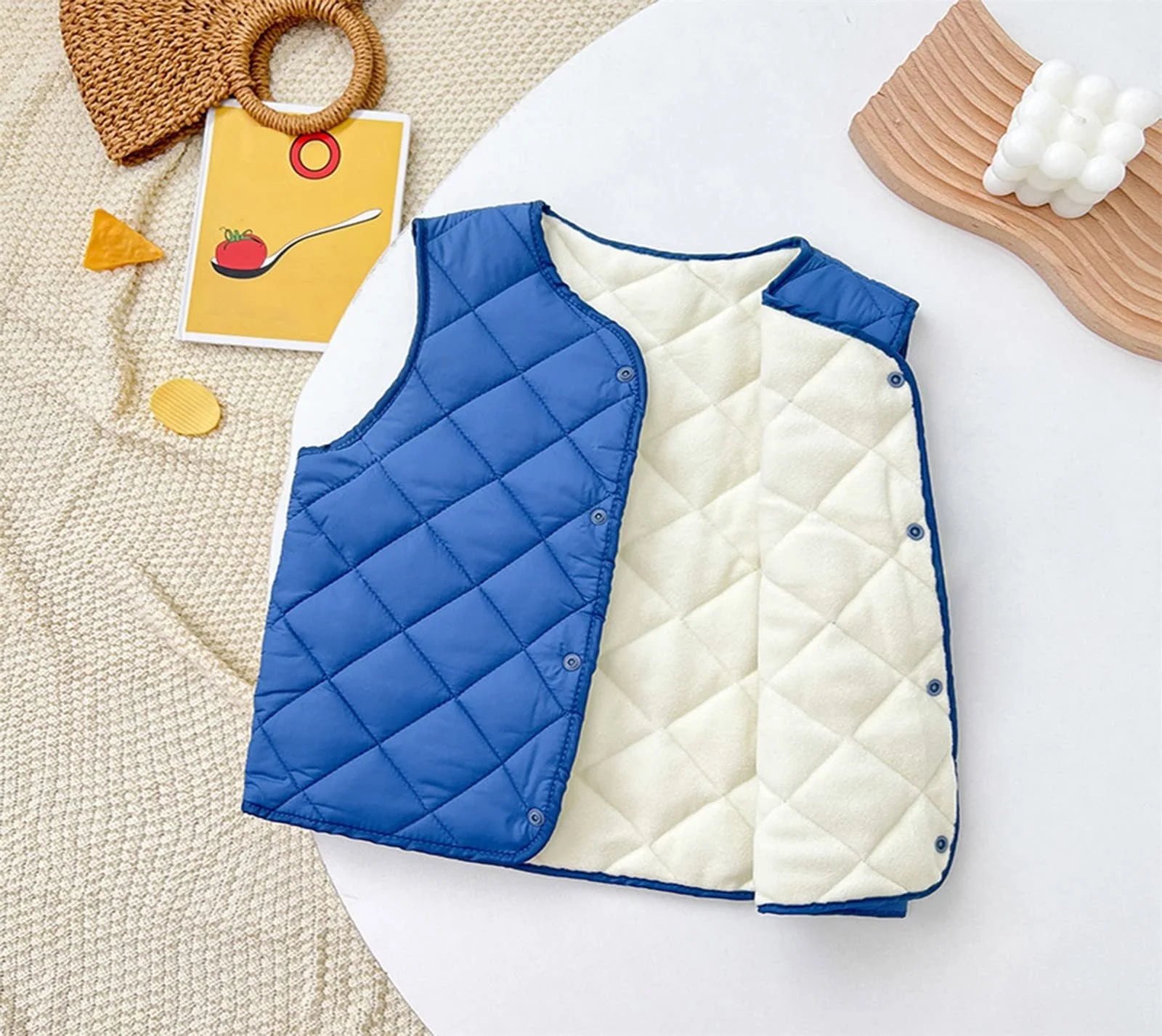 Зимняя Куртка для Мальчиков, Безрукавка, Однотонная., фото №3 Зимняя Куртка для Мальчиков, Безрукавка, Однотонная., фото №3