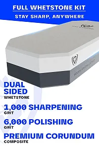 Набір точильних каменів DALSTRONG портативний у дубовому коробі #1000/#6000 grit корунд synthetic.ua - Фото 1