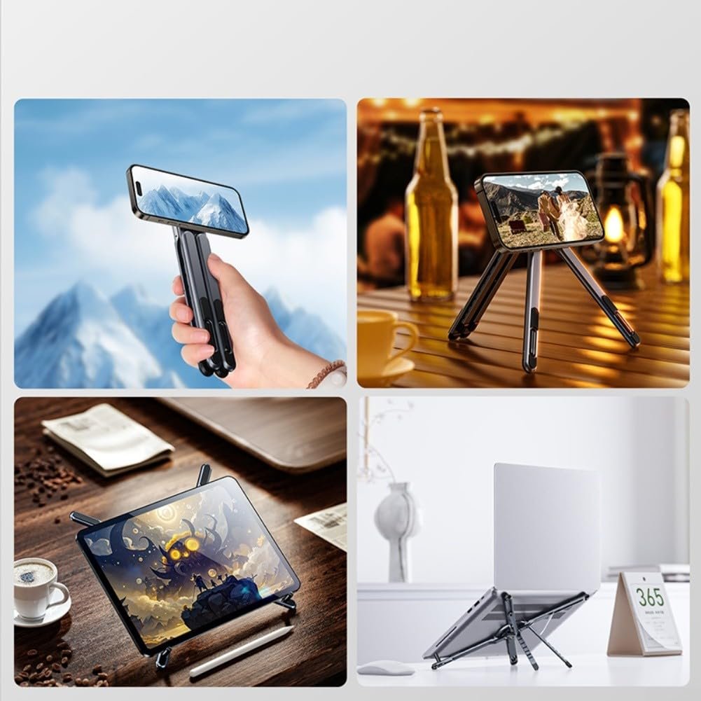 Регулируемая Подставка для Ноутбука Складной Дизайн Держатель для Телефона Магнитный Легкий Алюминиевый Сплав, фото №4 Регулируемая Подставка для Ноутбука Складной Дизайн Держатель для Телефона Магнитный Легкий Алюминиевый Сплав, фото №4