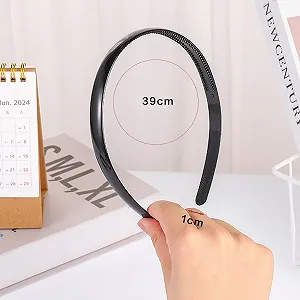 Обруч для волосся пластиковий чорний, 6 штук synthetic.ua - Фото 1