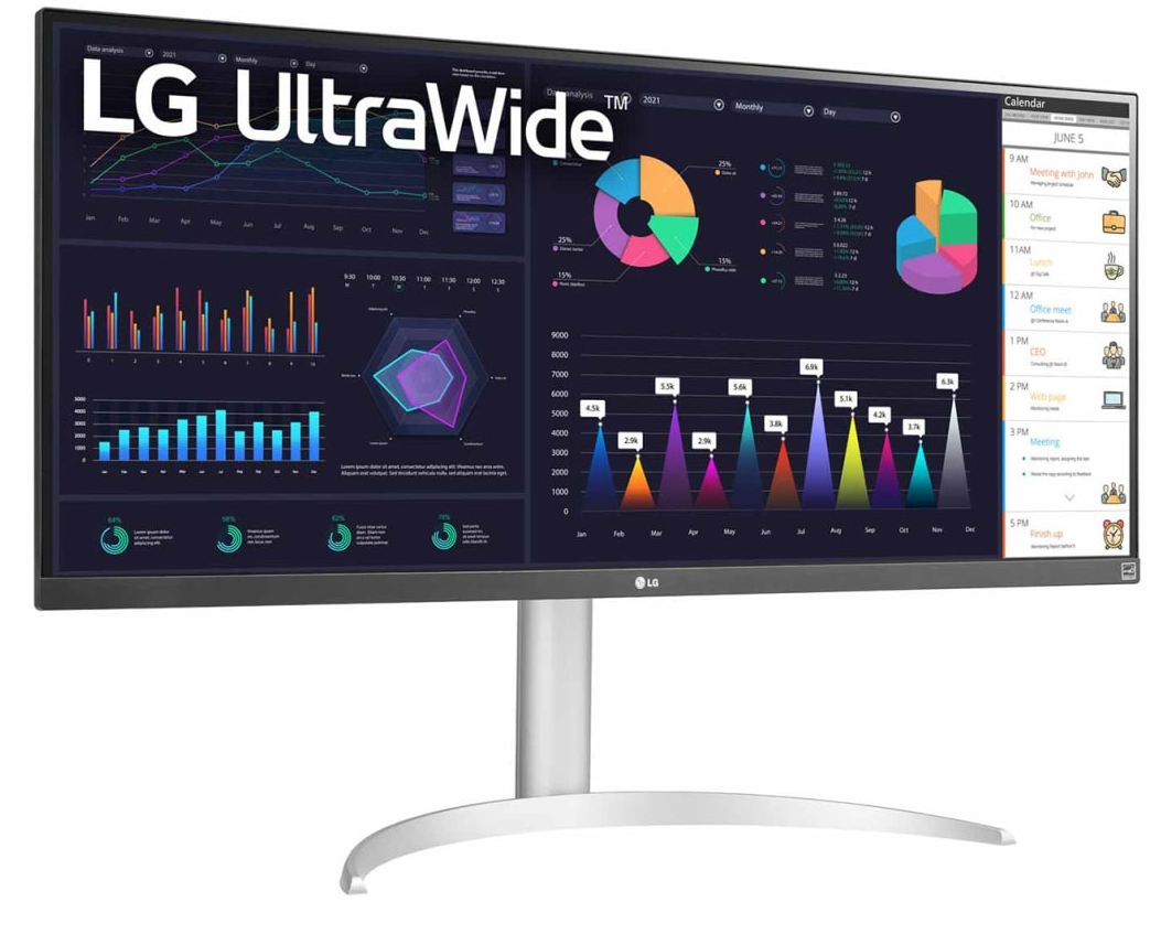 Монитор 34" LG 34WQ65X-W Full HD IPS 100 Гц, фото №2