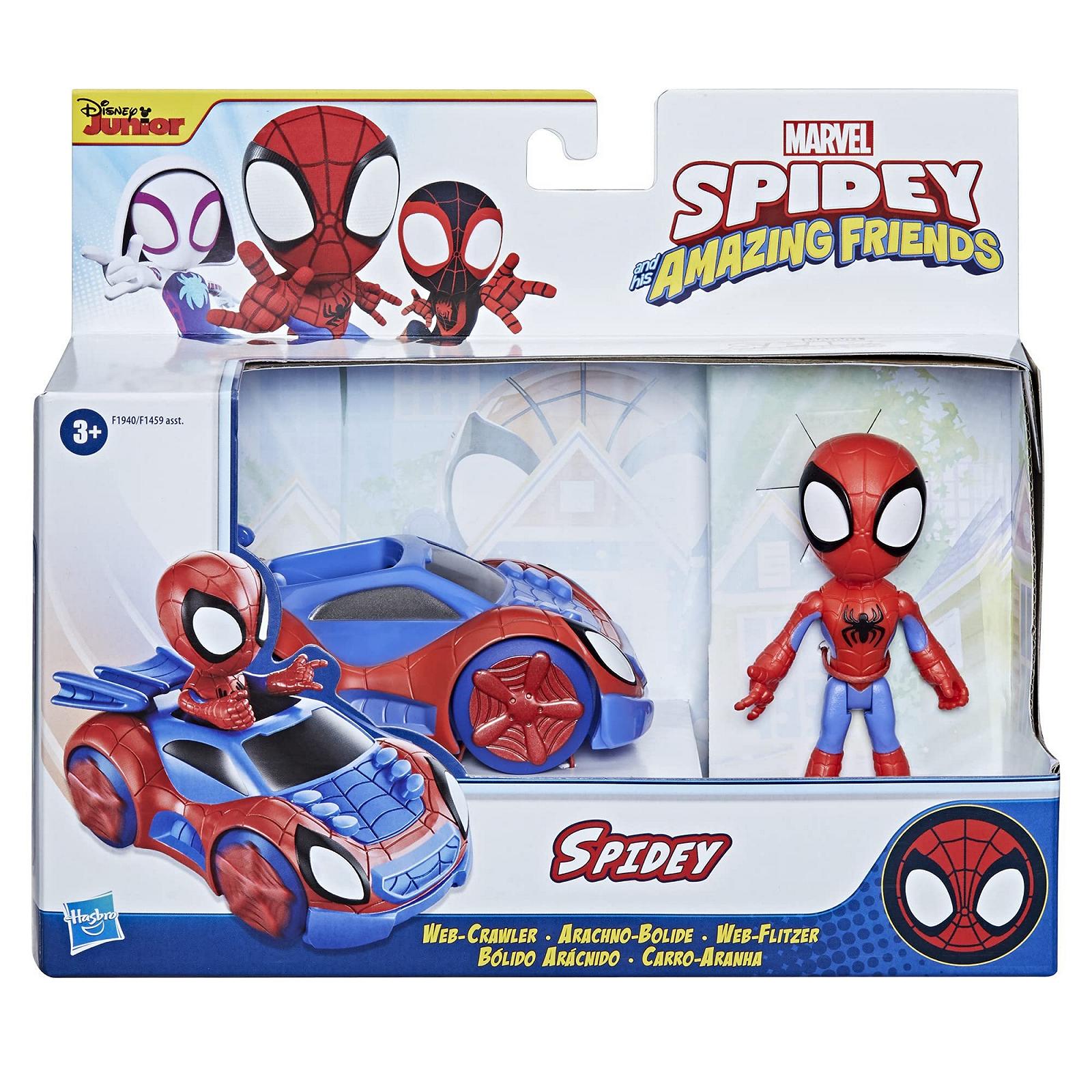 Фигурка Человек-паук и его удивительные друзья Spidey Action-Figur и машина Web-Flitzer, фото №4