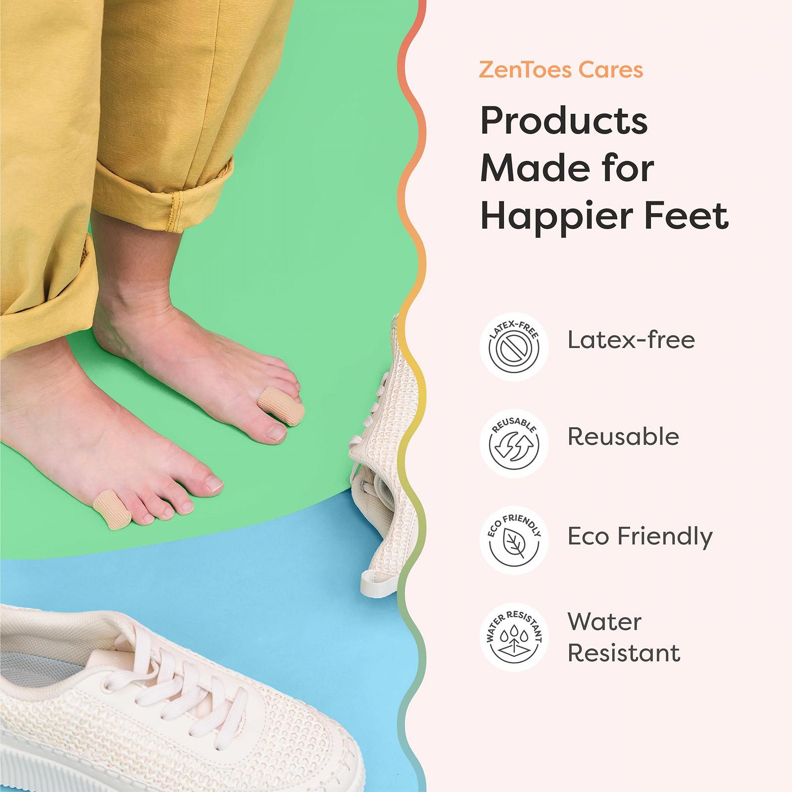 Напальчники ZenToes 5 шт. Закриті тканинні рукави з гелевою підкладкою, фото №7