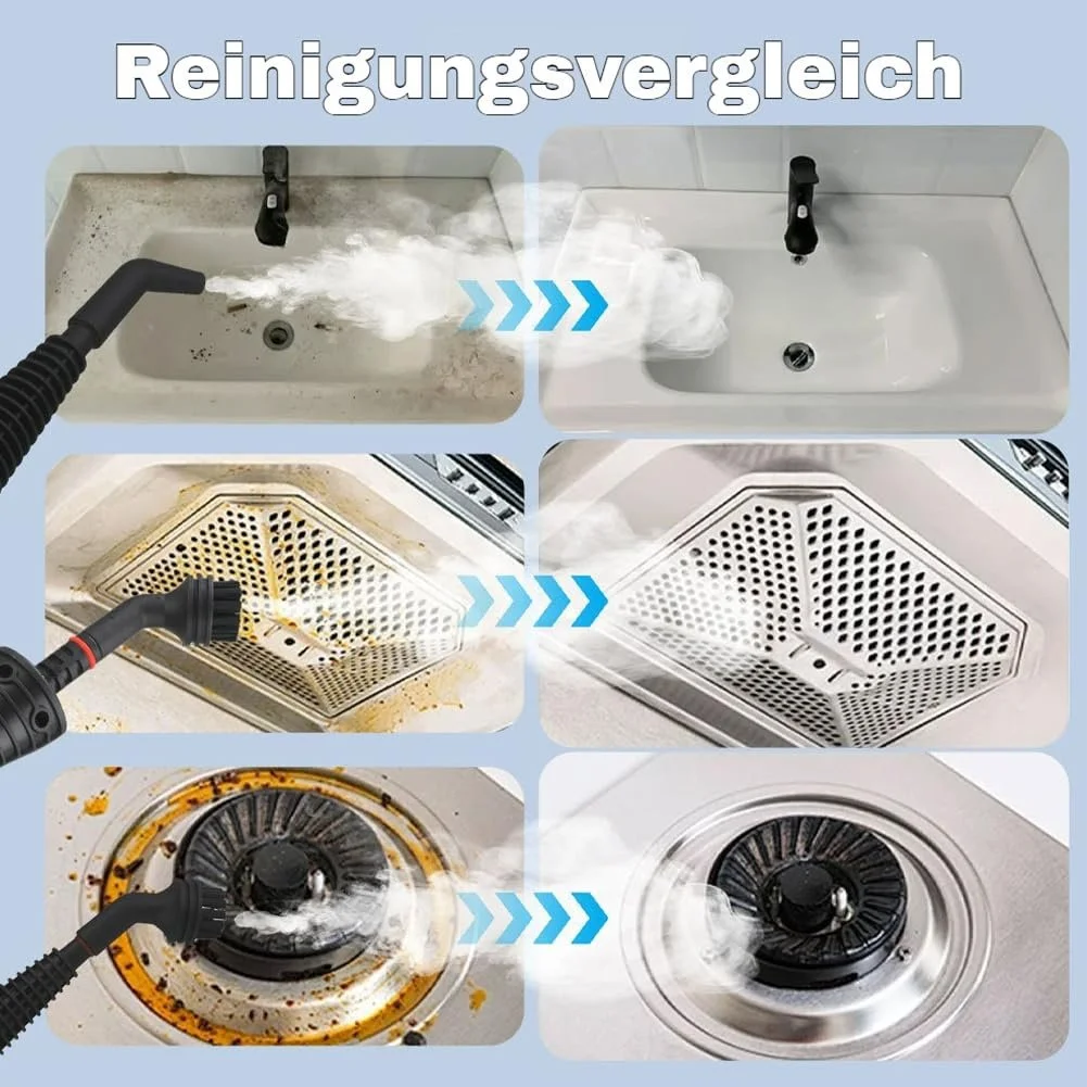 Пароочисник ручний Rheinwing 3,2 бар 1050 Вт Червоний, фото №2