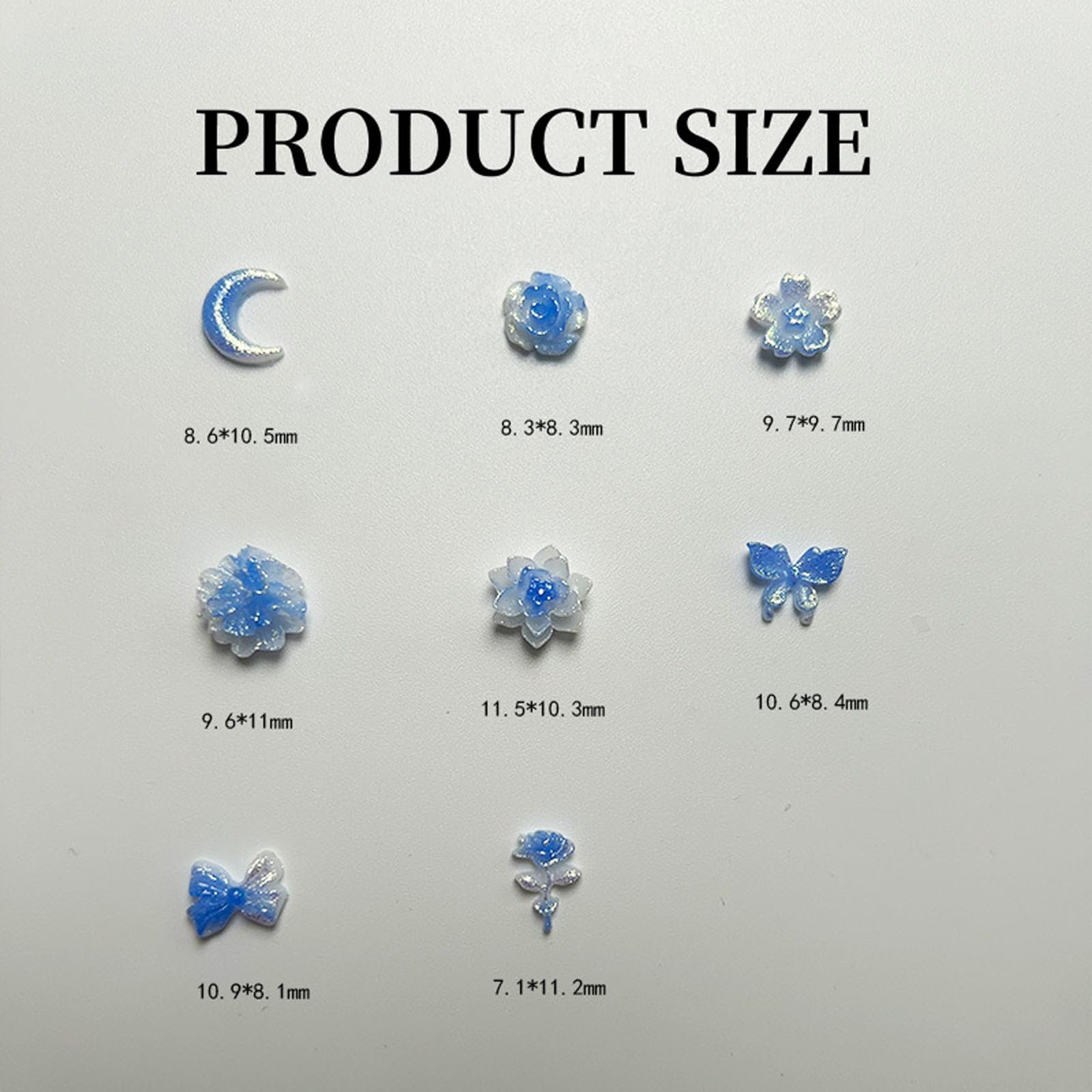 3D, квіти, бантики, місяці, 50 шт, фото №6