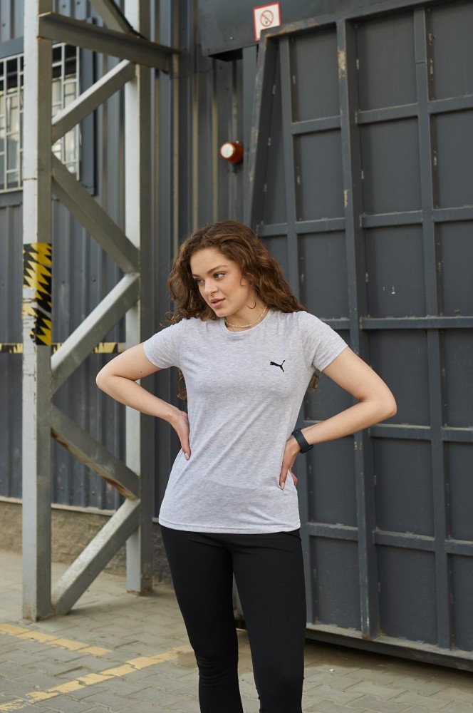 Жіноча футболка Puma сіра, фото №4